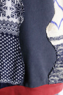"Re:make" sweat × knit docking hoodie