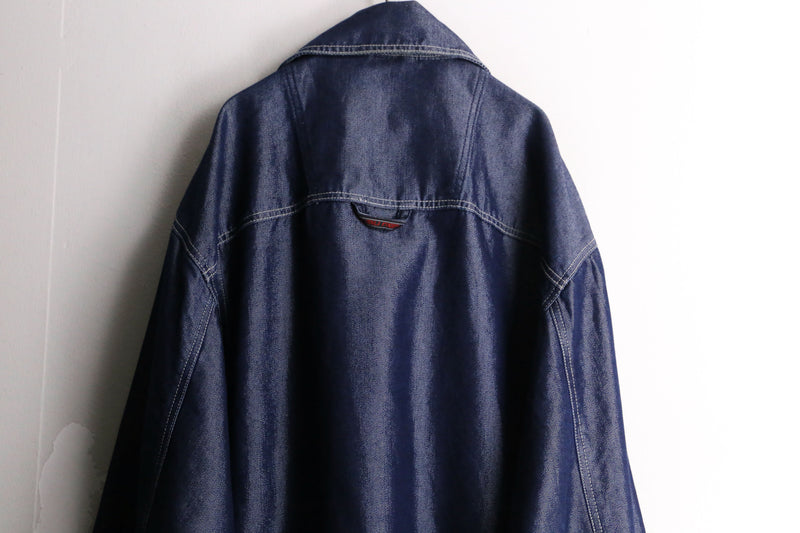 “FUBU” metallic blue loose denim jacket