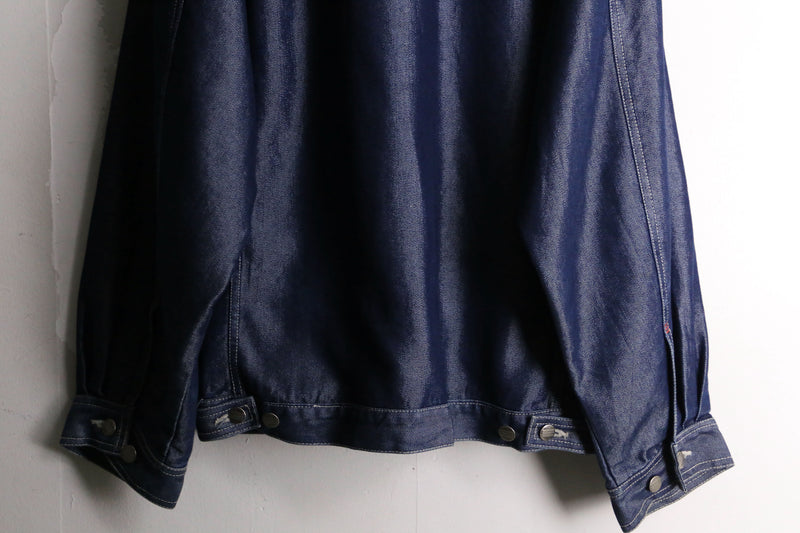 “FUBU” metallic blue loose denim jacket