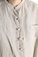 “Neiman Marcus” loose silhouette linen shirt