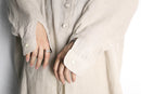 “Neiman Marcus” loose silhouette linen shirt