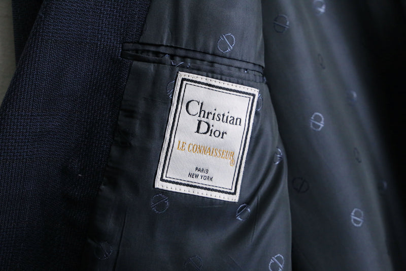 “Christian Dior” navy wool single tailored jacket