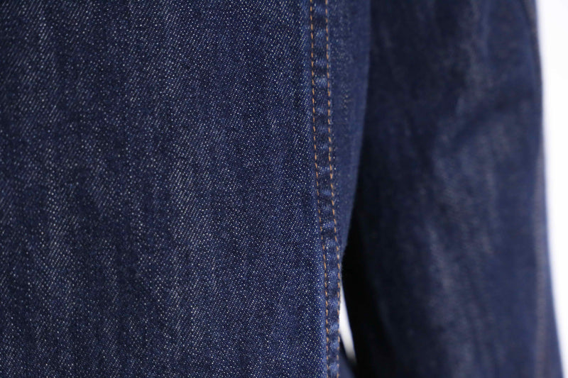 indigo denim zip hoodie
