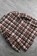 70's brown check tailored jacket