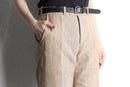 70’s straight linen nep trousers