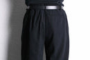 smooth fabric black wide straight slacks