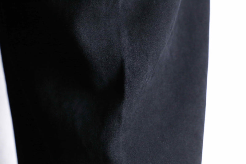 smooth fabric black wide straight slacks