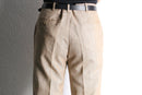 70’s straight linen nep trousers