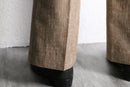 70’s straight linen nep trousers