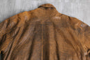 90's brown genuine leather jacket