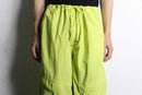 lime green nylon cargo pants