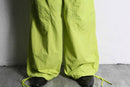 lime green nylon cargo pants