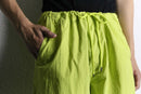 lime green nylon cargo pants