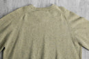 olive beige lamb wool V-neck knit