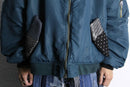 ''Re:make''knit docking military jacket