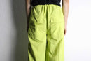 lime green nylon cargo pants