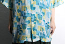 "STACY ADAMS "abstract sheer shirt