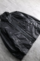 2000s Calvin Klein boa collar leather jacket