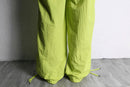 lime green nylon cargo pants