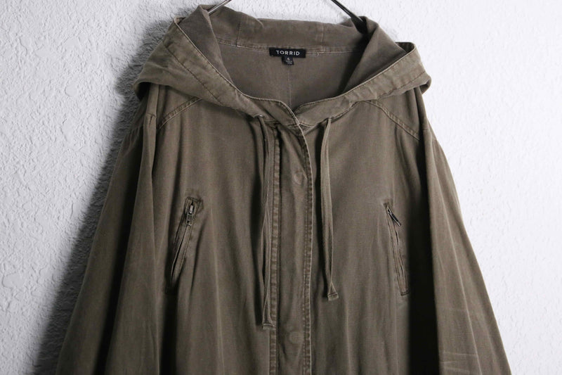 2000s cotton linen mods parka