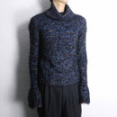 colorful design deformation shaggy knit
