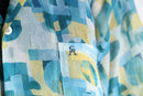 "STACY ADAMS "abstract sheer shirt