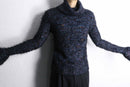 colorful design deformation shaggy knit
