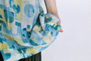 "STACY ADAMS "abstract sheer shirt