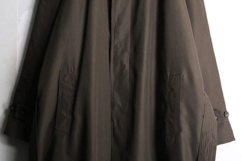 "RALPH LAUREN" charcoal brown nylon long coat