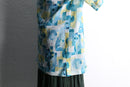 "STACY ADAMS "abstract sheer shirt