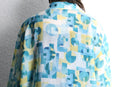 "STACY ADAMS "abstract sheer shirt