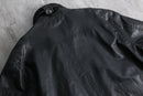 2000s Calvin Klein boa collar leather jacket