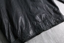 2000s Calvin Klein boa collar leather jacket
