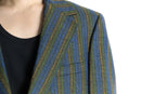“Hart Schaffner & Marx” multi color stripe tailored jacket