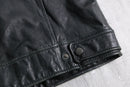 2000s Calvin Klein boa collar leather jacket
