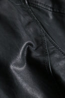 2000s Calvin Klein boa collar leather jacket