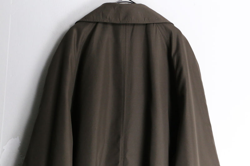 "RALPH LAUREN" charcoal brown nylon long coat