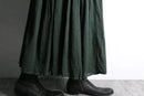 dark green pleats easy long skirt