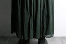 dark green pleats easy long skirt