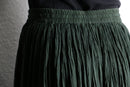 dark green pleats easy long skirt