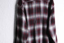 red × gray ombre check shirt