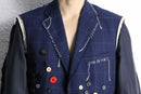 “Re:make” button art stitch docking tailored jacket