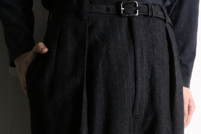 gray pinstripe wool slacks