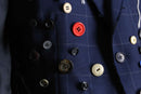 “Re:make” button art stitch docking tailored jacket