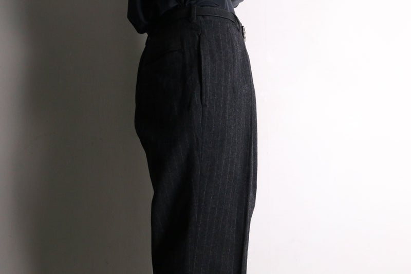 gray pinstripe wool slacks