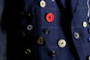 “Re:make” button art stitch docking tailored jacket
