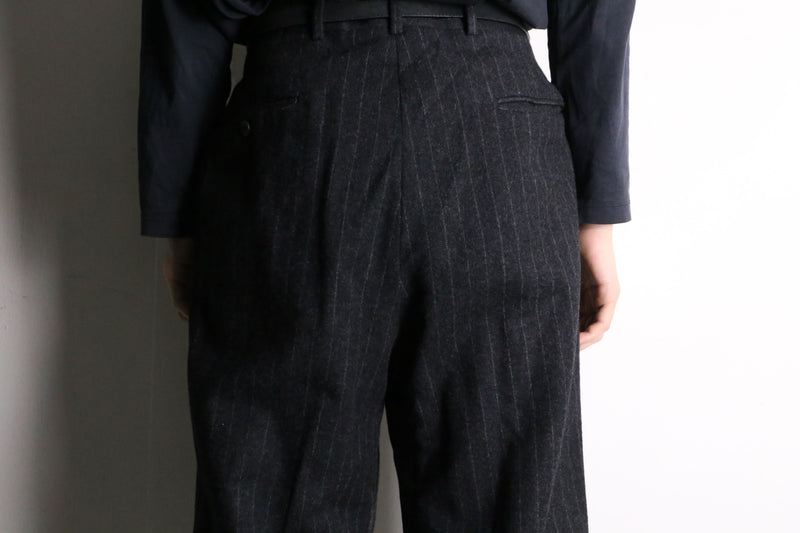 gray pinstripe wool slacks