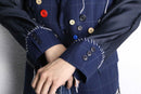 “Re:make” button art stitch docking tailored jacket
