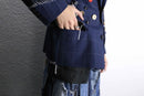 “Re:make” button art stitch docking tailored jacket