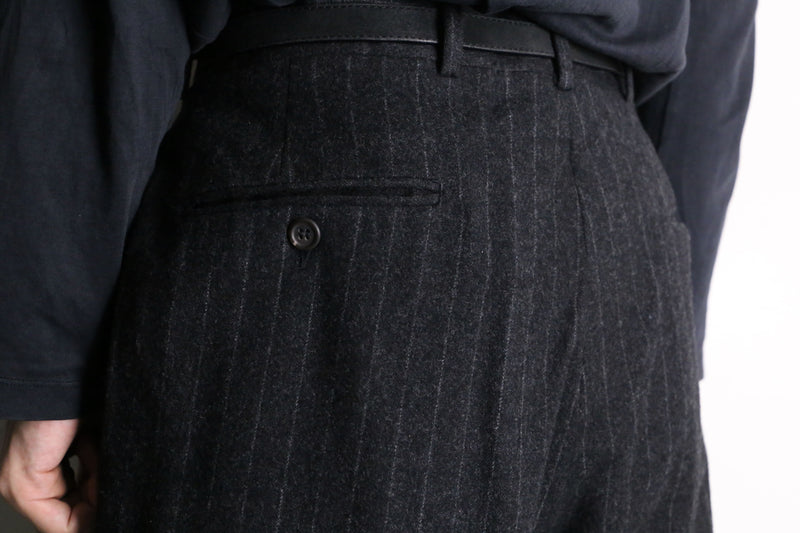 gray pinstripe wool slacks